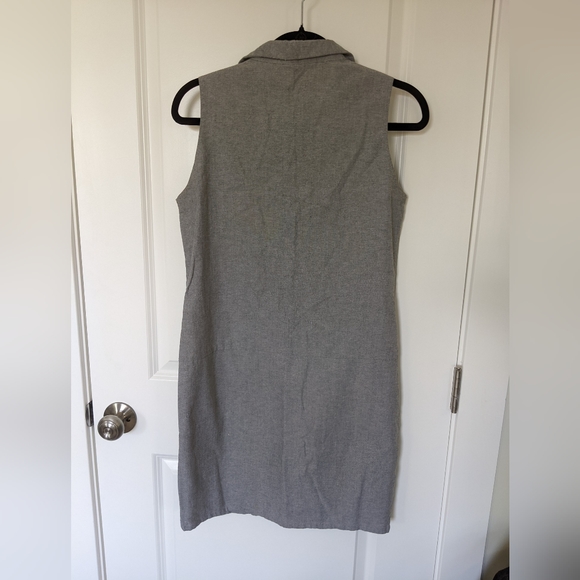 Collared Sleeveless Shirt Dress - Picture 4 of 4